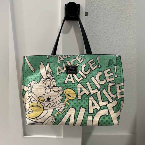 Loungefly Handbags - Loungefly Disney Alice in Wonderland tote bag Cheshire cat Hearts of Queen